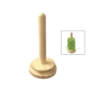 Wooden Yarn Holder Spinning Knitting Tools Crochet Yarn Holder Rotating Magnetic