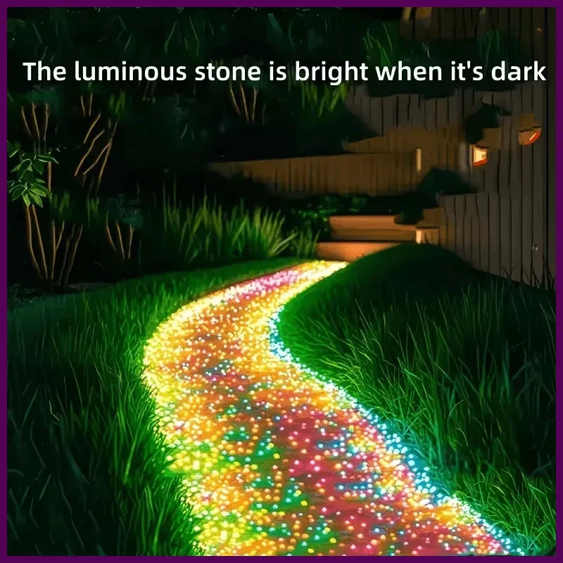 3000Pcs/Bag Luminous Glow Sand, Garden Wedding Party Aquarium Decor, Colorful Reusable Mini Landscape Pot Gardening Supplies - Image 2
