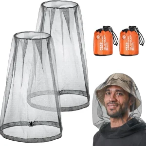 Midge Head Net, Mosquito Head Protecting Net with Storage Bag, Mosquito Head Net