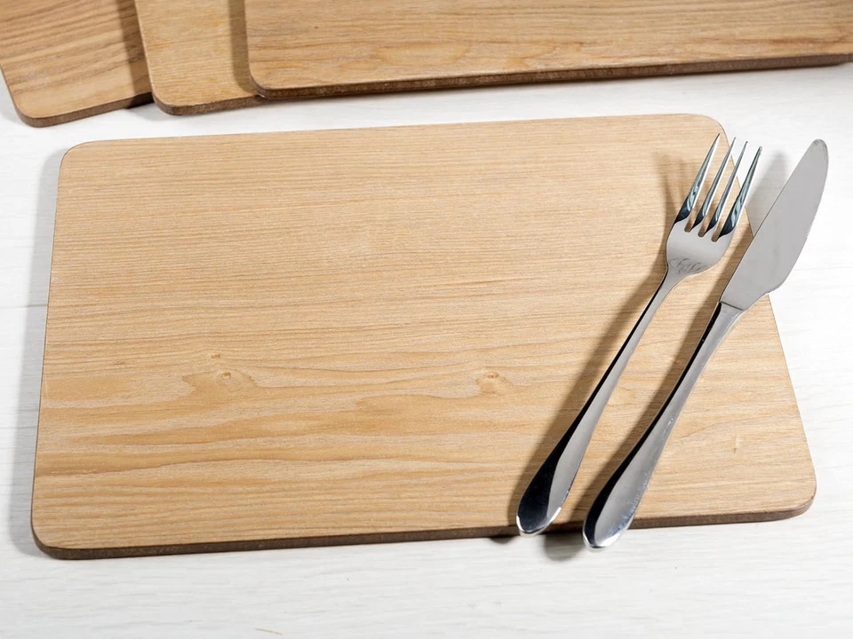 Creative Tops Oak Veneer Placemats Set of 4 – Natural Wood Grain Table Mats, Heat Resistant & Easy Clean 29 x 21.5 cm - Image 3