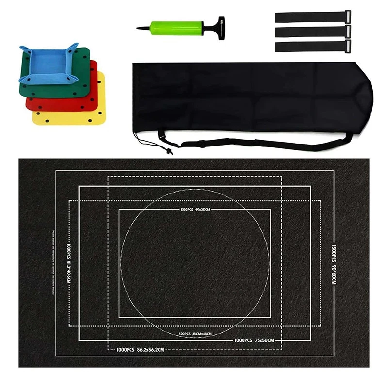 1000/2000/3000Pcs Puzzle Storage Mat Roll Up Puzzles Board Felt Storage Blanket - Image 3